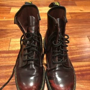 Maroon doc martens